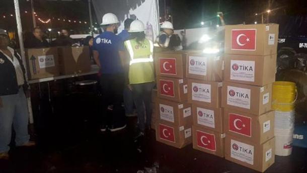A Turquia enviou ajuda para as vítimas do sismo no México