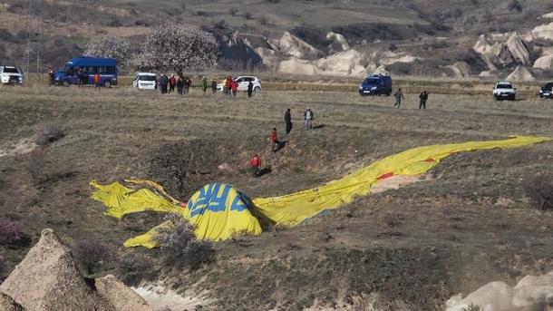 Un balon cu aer cald s-a prăbuşit la Capadoccia
