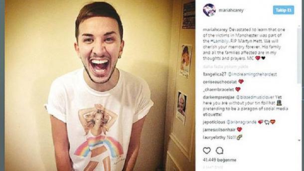 Mariah Carey envia mensagem ao jovem turco que morreu no ataque de Manchester