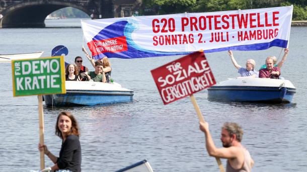 В Германии перед саммитом G20 проходят акции протеста
