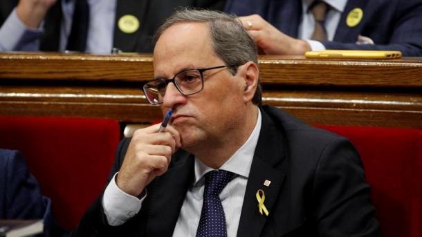 Torra sale ileso de la moción de censura en el Parlamento de Cataluña