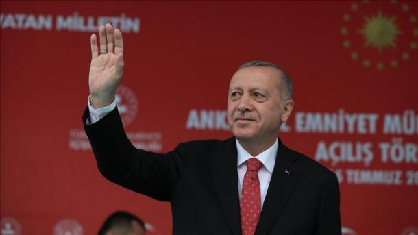 エルドアン大統領、2016年7月15日に使用不能となった警察局建物の開設式に出席