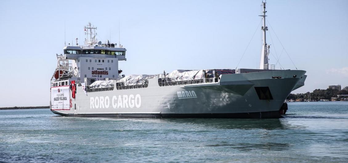نهمین کشتی حامل کمک‌های بشردوستانه ترکیه به غزه از مرسین حرکت کرد