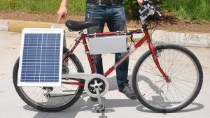 Bicicleta que funciona con la energía solar