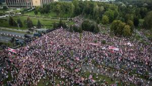 Nagyszabású tüntetések zajlanak Minszkben