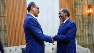 دیدار ابراهیم کالین با رئیس جمهور و رئیس آژانس اطلاعات و امنیت ملی سومالی