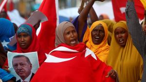 A török zászlós felvonulás Szomáliában