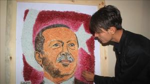 افغانستان لیک یاش باله, جمهوررئیسی اردوغان نینگ تصویری نی یاقوت تاشیگه ترسیم قیلدی