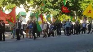 Svédországban tüntettek a PKK/YPG támogatói.