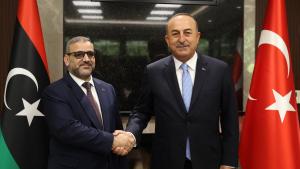 Mewlüt Çawuşogly, Halid Al Mişri Bilen Duşuşdy