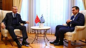 Türkiyə prezidenti Rəcəb Tayyib Ərdoğan Yunanıstanın baş naziri Aleksis Çipras ilə görüşdü
