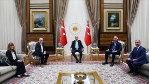 دیدار اردوغان با منشی عمومی فدراسیون بینالمللی فضانوردی در انقره