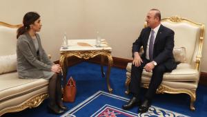Çawuşogly Nobeliň Parahatçylyk baýragynyň laureaty Nadia Murady kabul etdi