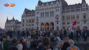 A felsőoktatási és a civiltörvényt is kifogásolták a budapesti kormányellenes tüntetésen