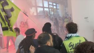 Huelga de los funcionarios de ferrovías en Francia