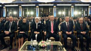 Rəcəb Tayyib Ərdoğan Prezident İqamətgahında təşkil edilən mərasimdə çıxış edib
