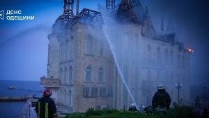 Missili russi su Odessa, colpito il castello di Kivalov