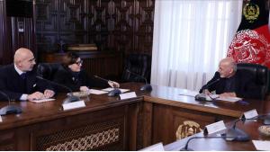دیدار رئیس جمهور افغانستان و وزیر دفاع ایتالیا در کابل
