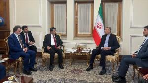 رئیس گروه دوستی پارلمانی ترکیه و ایران، با وزیر امور خارجه ایران در تهران دیدار کرد