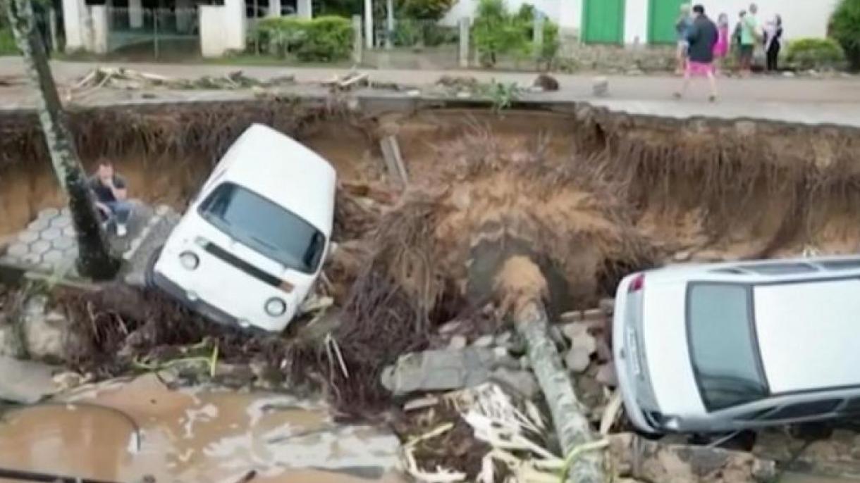 سیل و رانش زمین در برزیل ده‌ها کشته و زخمی برجای گذاشت