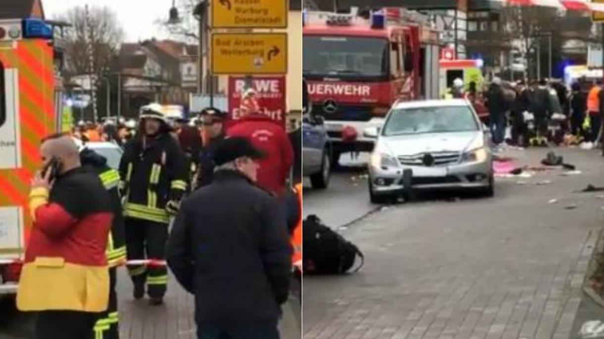 حمله عمدی با خودرو به شرکت کنندگان در رژه کارناوالی در آلمان