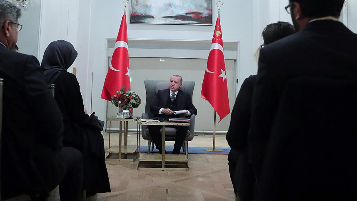 گردهم آیی اردوغان با نمایندگان رسانه های گروهی در لندن