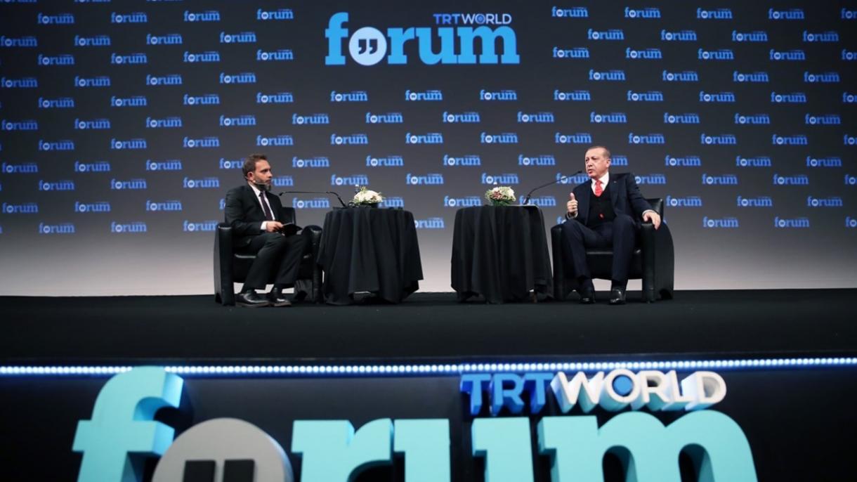 Președintele Erdogan la TRT World Forum