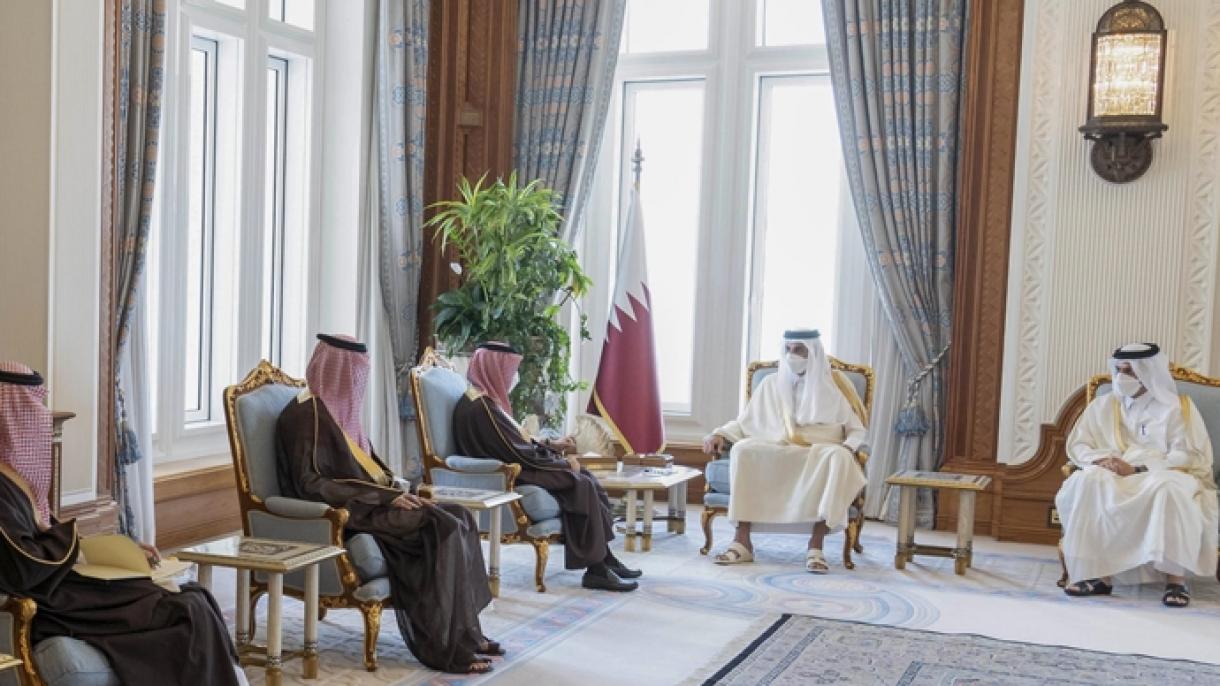 پیام پادشاه عربستان‌سعودی به امیر قطر