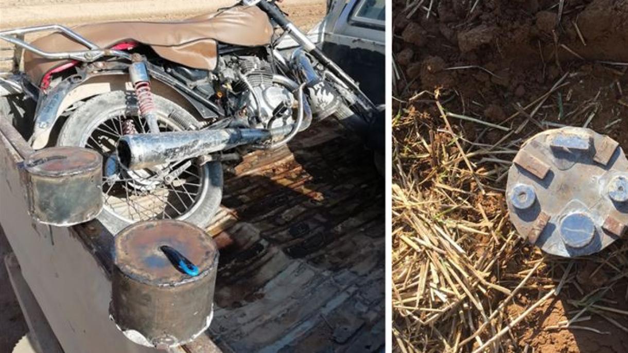 Rakkada əl istehsalı bombanın yerləşdirildiyi motosiklet məhv edilib