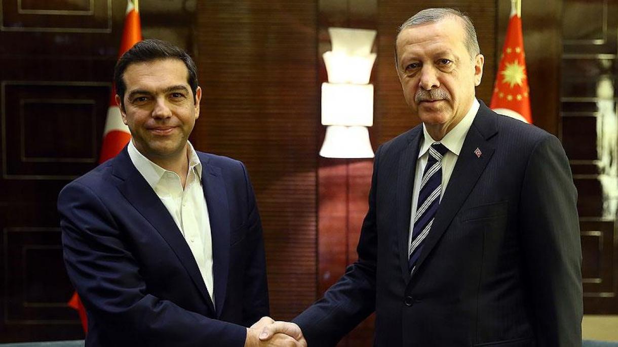 اردوغان با نخست وزیر یونان دیدار کرد
