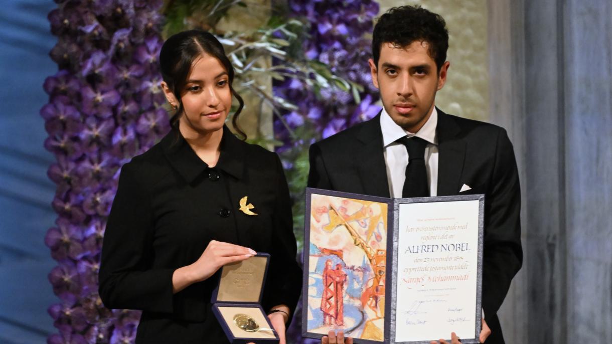کیانا و علی از طرف مادر جایزه صلح نوبل را دریافت کردند