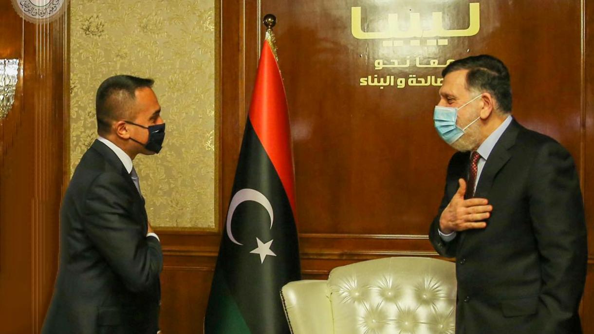 Fayez al-Sarraj ha accolto oggi il ministro degli Esteri italiano Luigi Di Maio