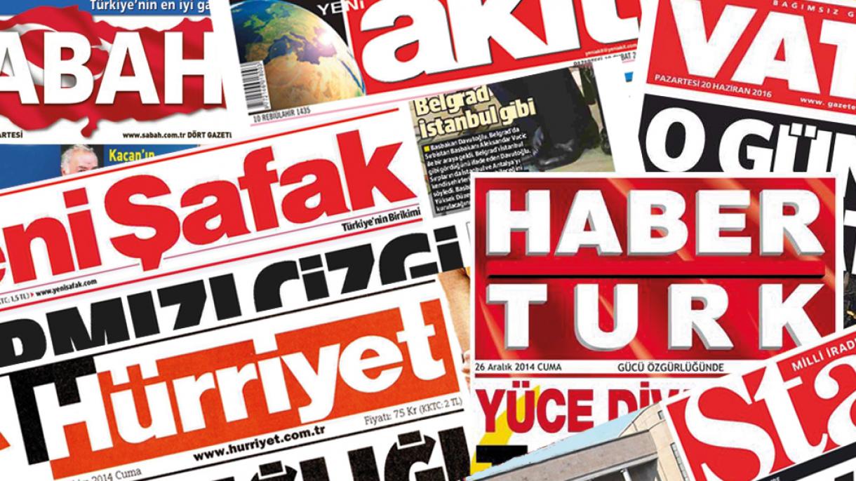 مطبوعات ترکیه، دوشنبه 22 ژانویه 2018