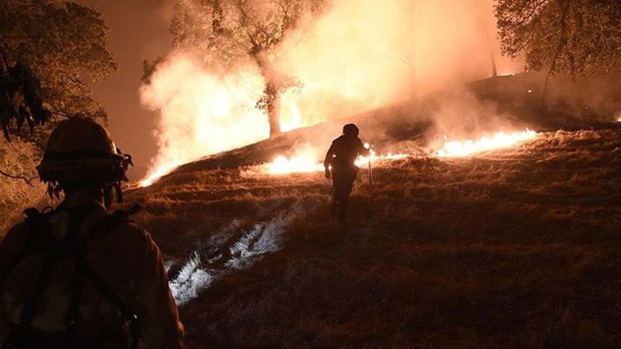 ترامپ، در کالیفرنیا از مناطقی که آتش‌سوزی جنگل‌ها ادامه دارد بازدید کرد
