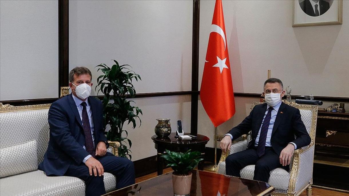 دیدار فواد اوکتای با معاون رئیس جمهوری، وزیر اقتصاد و انرژی جمهوری ترک قبرس شمالی