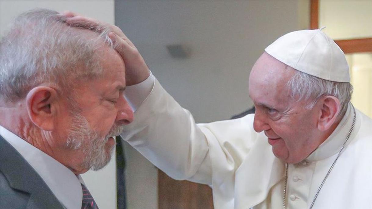 El papa Francisco recibió al expresidente de Brasil Lula da Silva en El Vaticano
