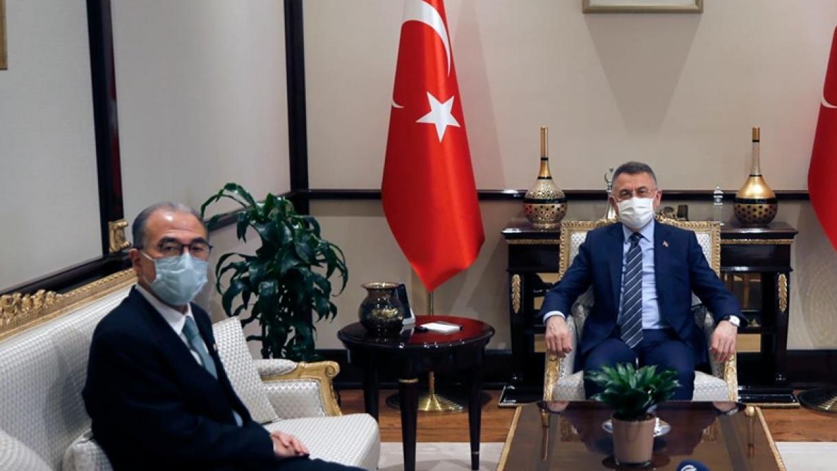دیدار معاون رئیس جمهوری ترکیه با سفیر جدید ژاپن در ترکیه