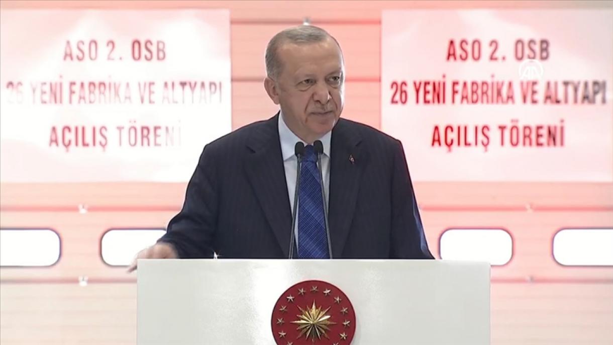 Президент Эрдоган  Анкарада завод жана инфраструктуранын ачылуу аземинде сөз сүйлөдү