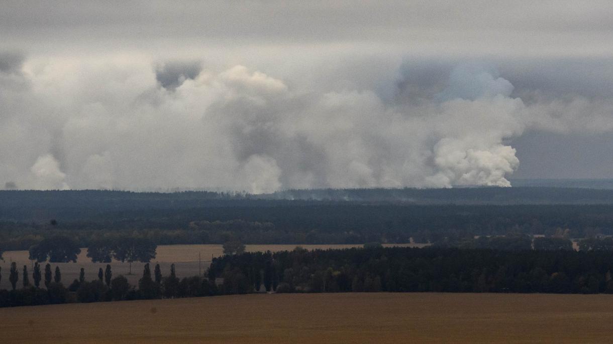 Ukraynanın Çerniqovski vilayətində yerləşən hərbi anbarda partlayış baş verib