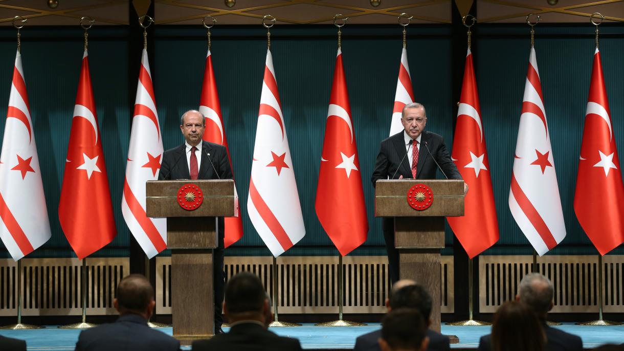 Ankarában találkozott Erdoğan elnök az Észak-ciprusi Török Köztársaság miniszterelnökével