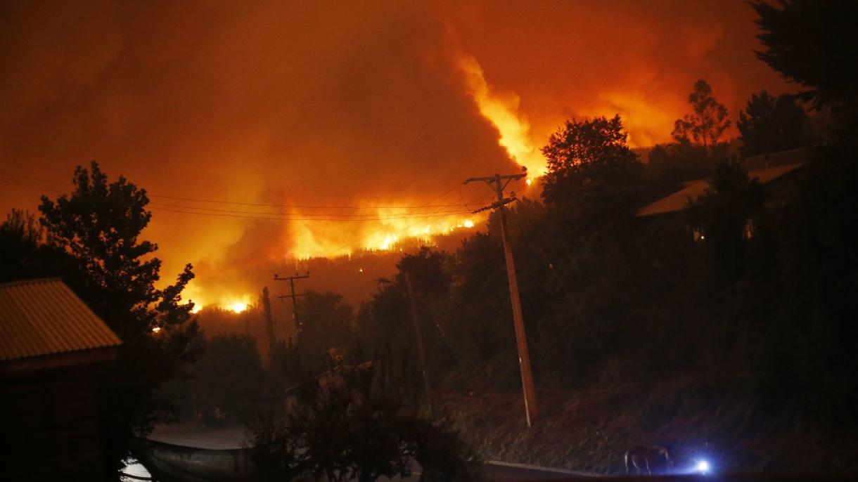 Mueren dos policías en zona sacudida por incendios forestales en Chile