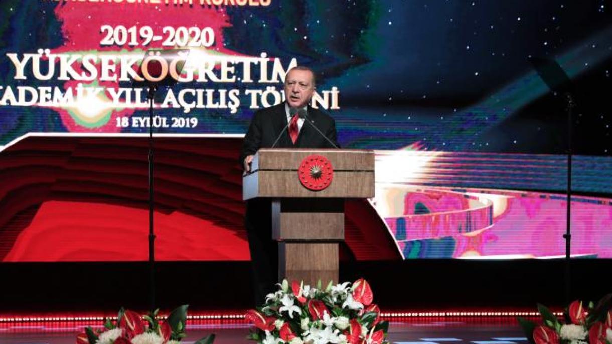 بیانات مهم اردوغان در مراسم آغاز سال تحصیلی جدید دانشگاهها