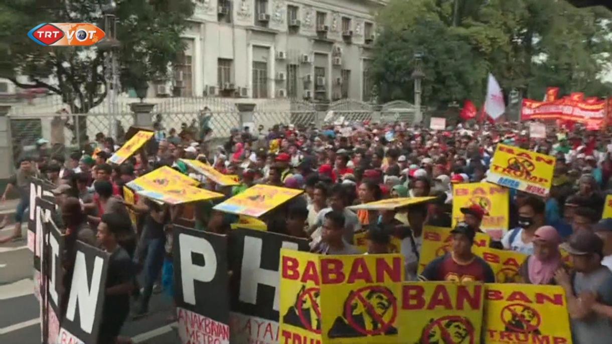 اعتراض مردم فیلیپین به  اجلاس عالی اتحادیه ملتهای آسیای جنوبشرقی