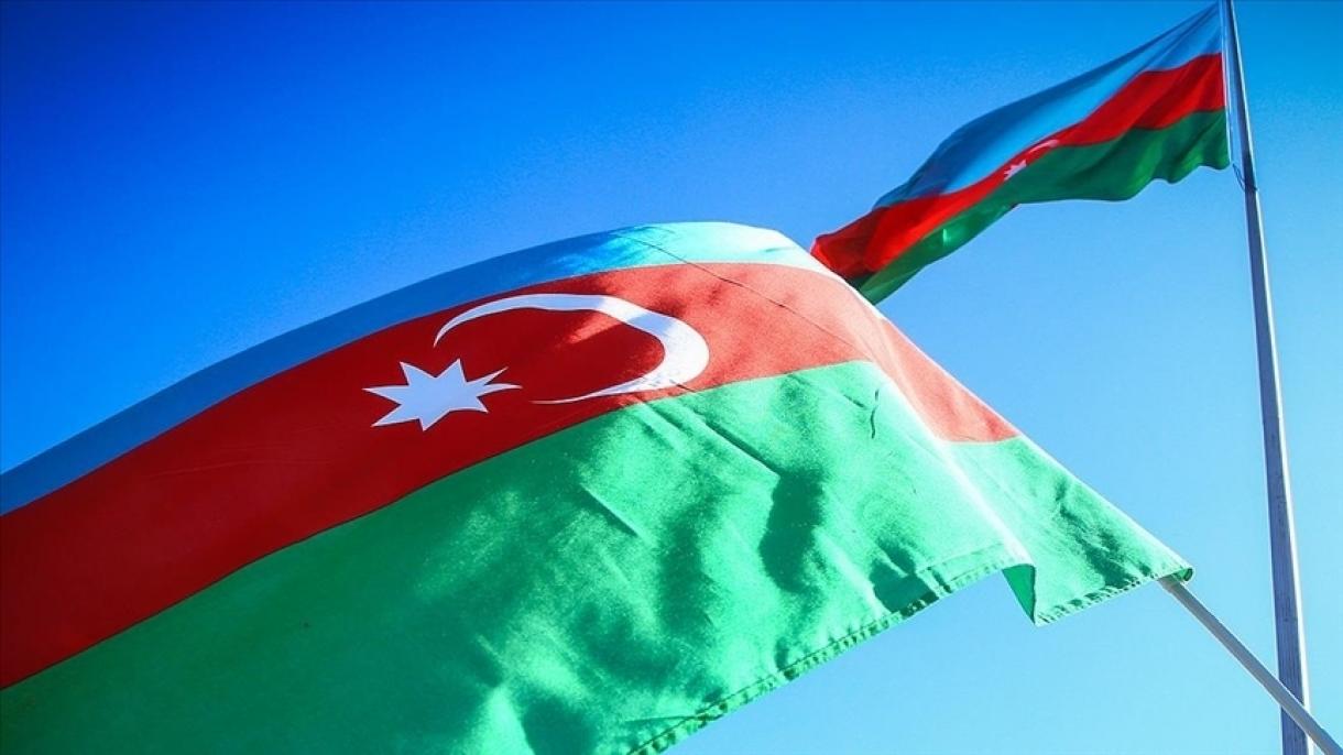 بناهای معروف باکو به رنگ پرچم آذربایجان نورپردازی شد