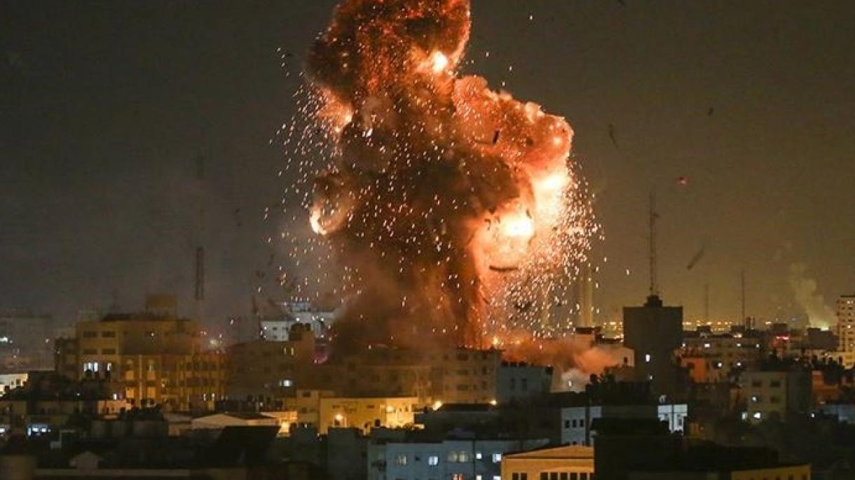 اسرائیل غزه ده هوا هجومی اویوشتیردی