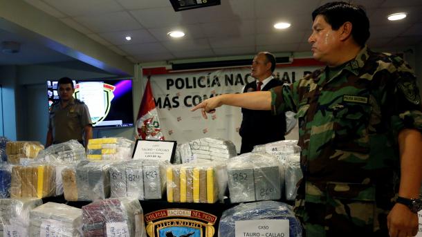 پیرو میں ایک ٹن منشیات قبضے میں لے لی گئیں