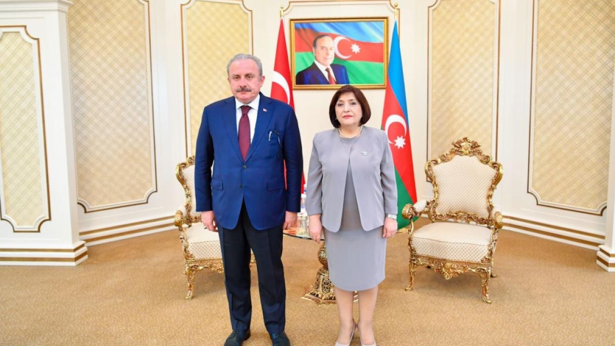 Bakıda səfərdə olan TBMM sədri azərbaycanlı həmkarı ilə görüşdü
