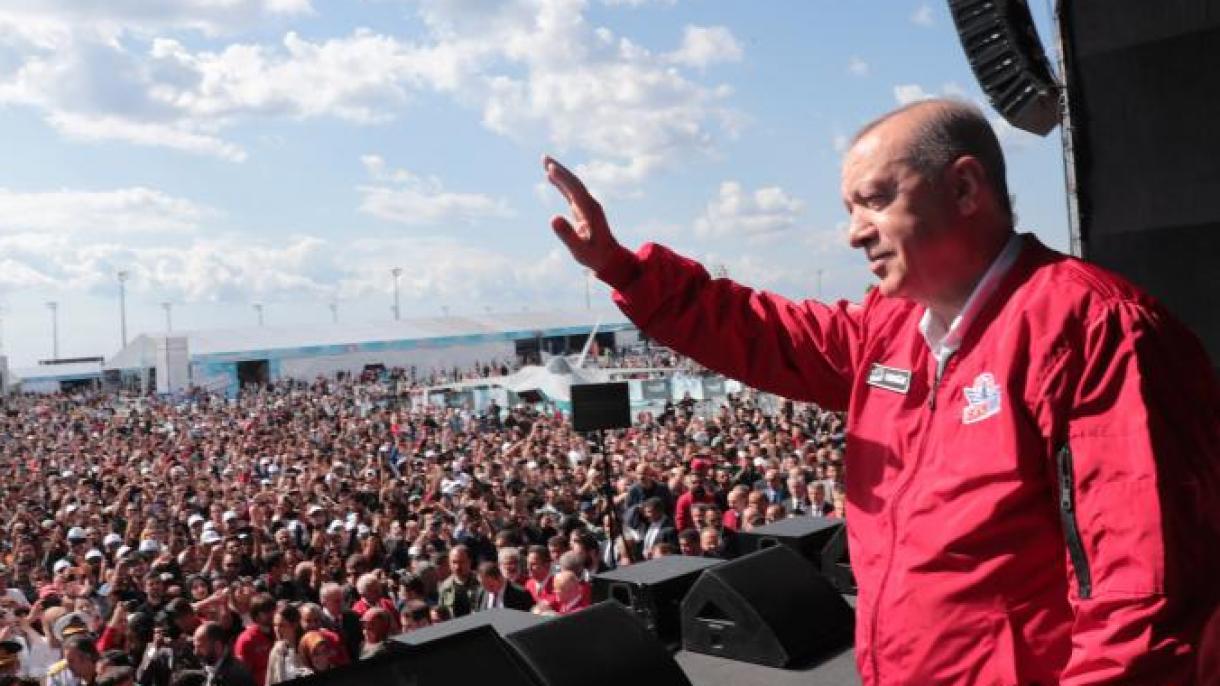 A TEKNOFEST-en mondott beszédet a török köztársasági elnök
