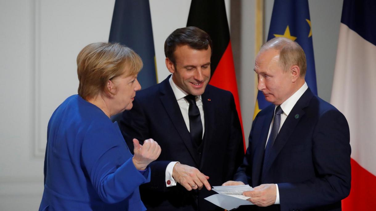 Putin, Merkel ,Macron  hanno avuto un incontro in teleconferenza