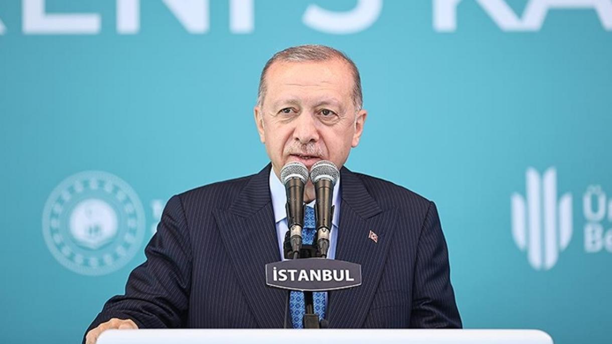 صدر ایردوان  کی استنبول عمرانیہ میں ملت  باغیچے کی افتتاحی تقرییب میں شرکت